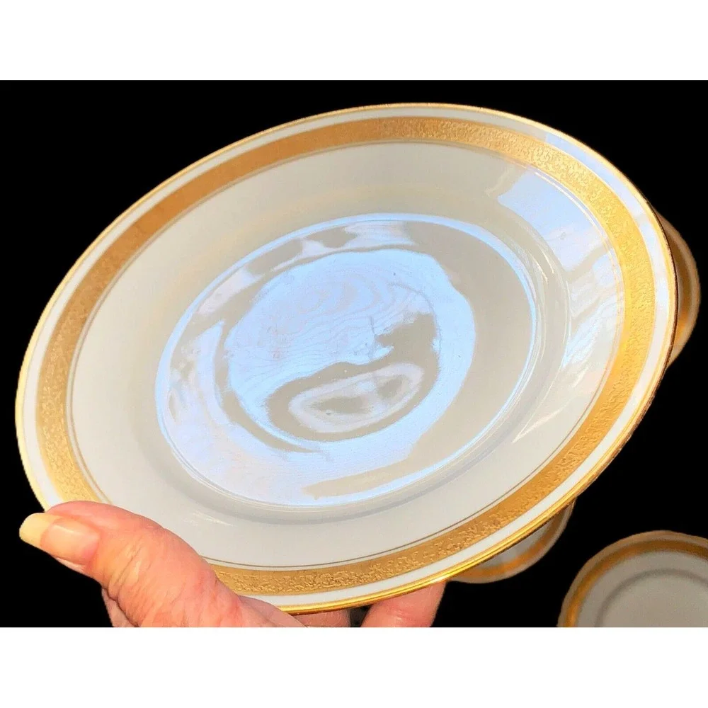 4 Antique Pickard Gold Decorated‎ MZ Austria Antique 7.75